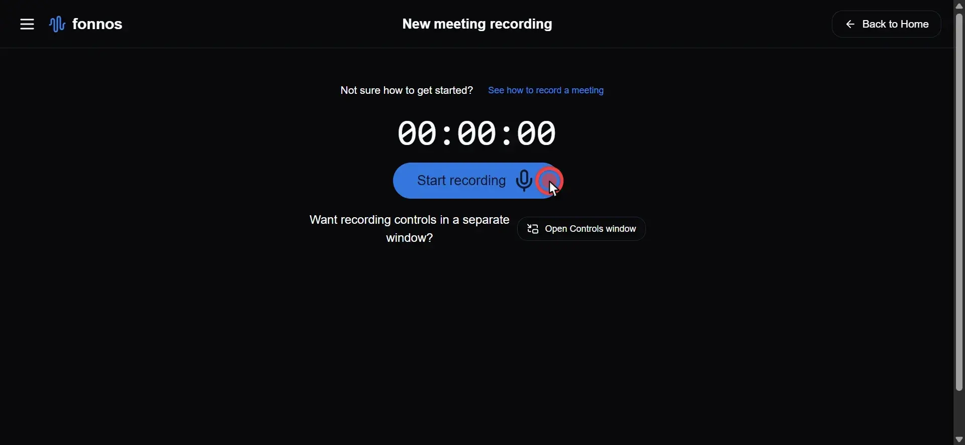 Activate screen and audio recording