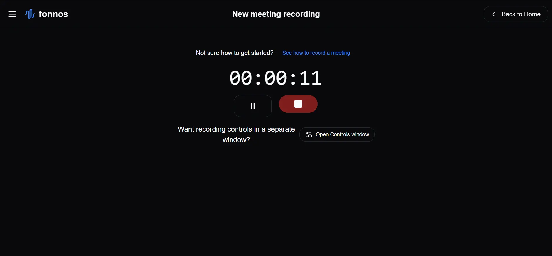 Monitor Fonnos recording